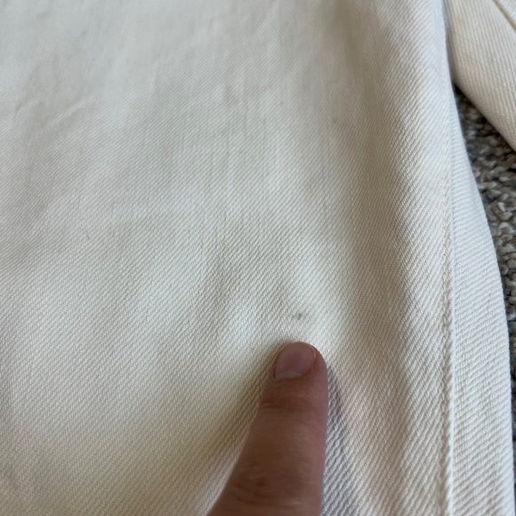 Veronica Beard Cream Charlie Barrel Leg High Rise Jeans, Size 29 - Picture 4 of 10